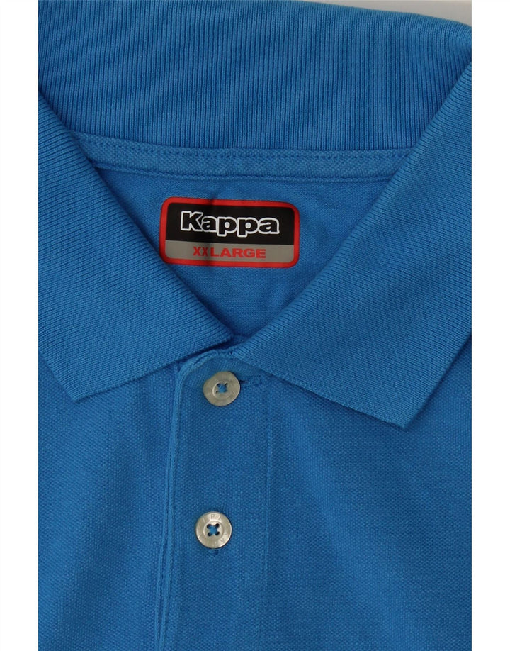 KAPPA Mens Polo Shirt 2XL Blue Cotton Vintage Kappa and Second-Hand Kappa from Messina Hembry 