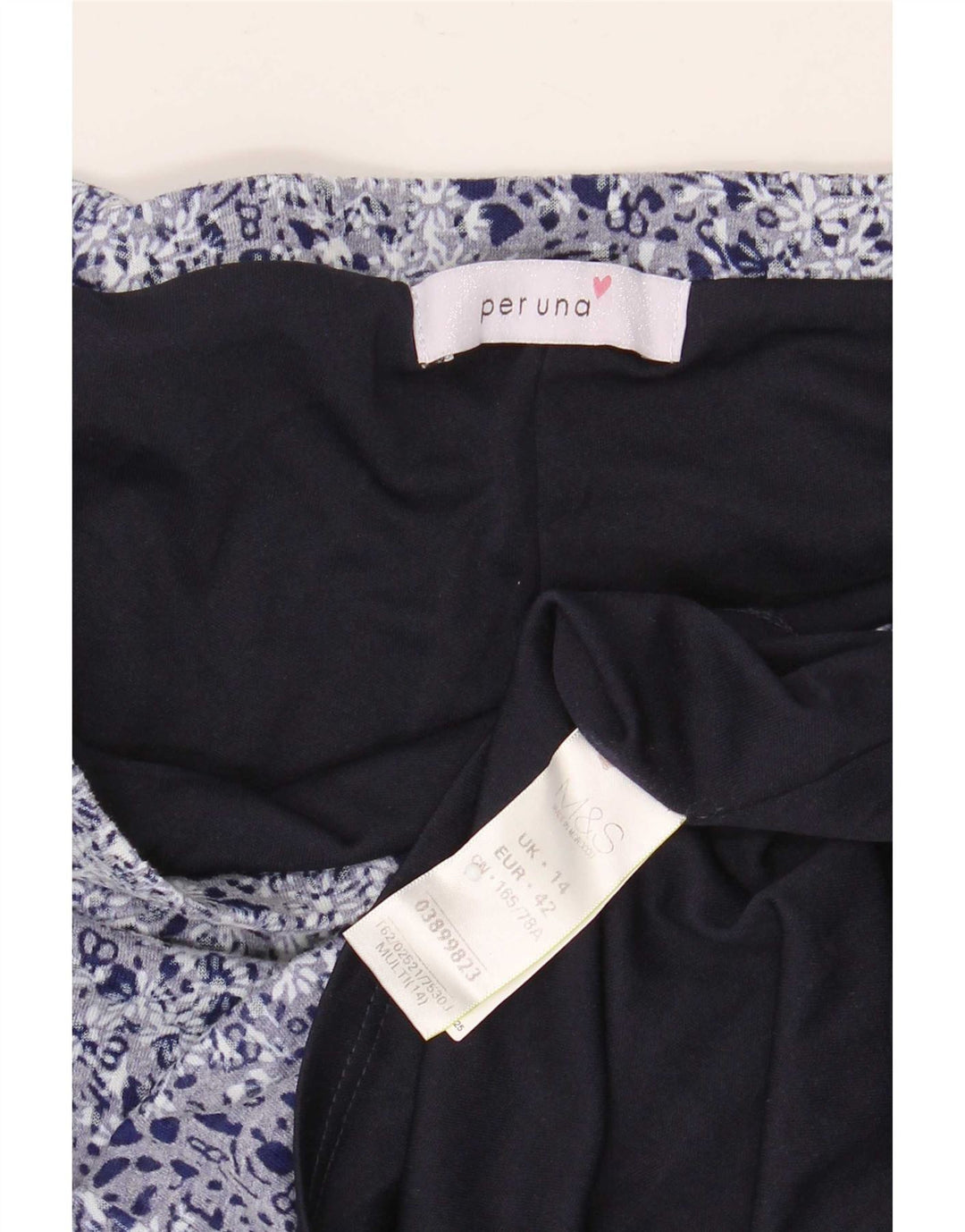 Marks & Spencer Womens Per Una A-line nederdel UK 14 Large W32 Navy Blue