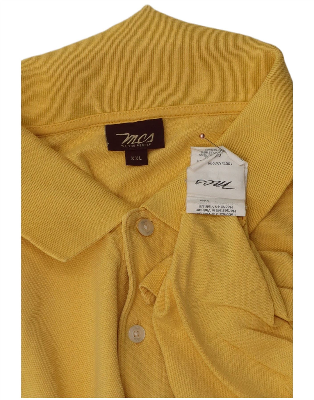 Marlboro Classics Polo Shirt til mænd 2XL Gul Bomuld