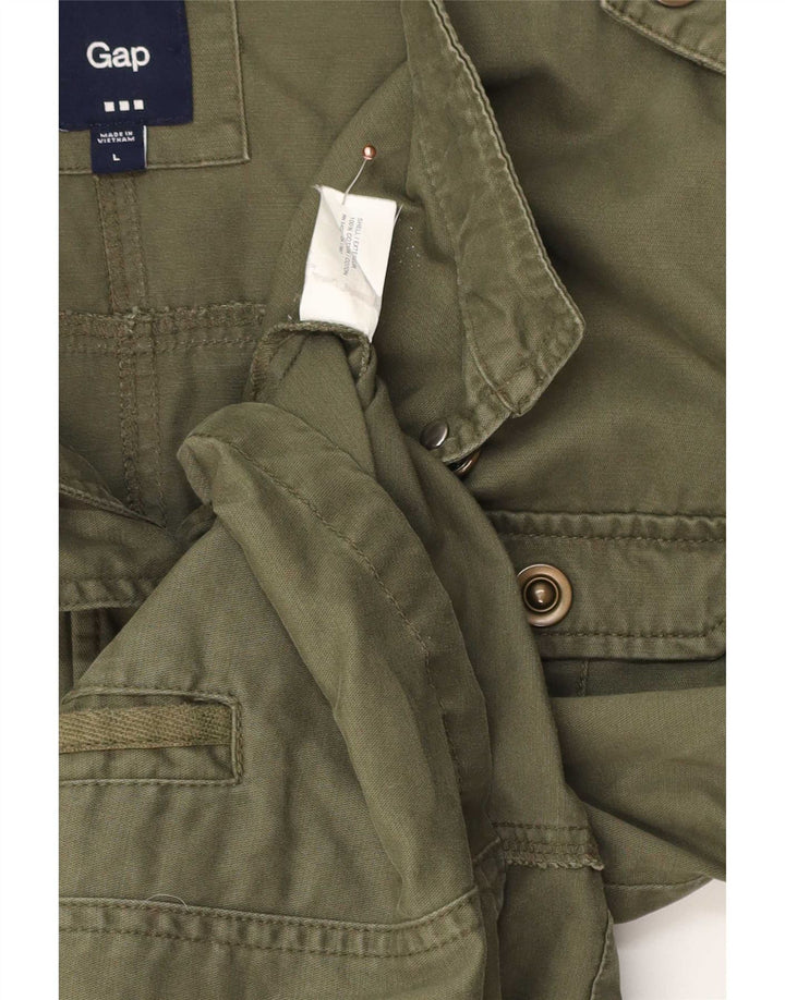 Gap Dame Military Jacket UK 14 Medium Khaki Cotton