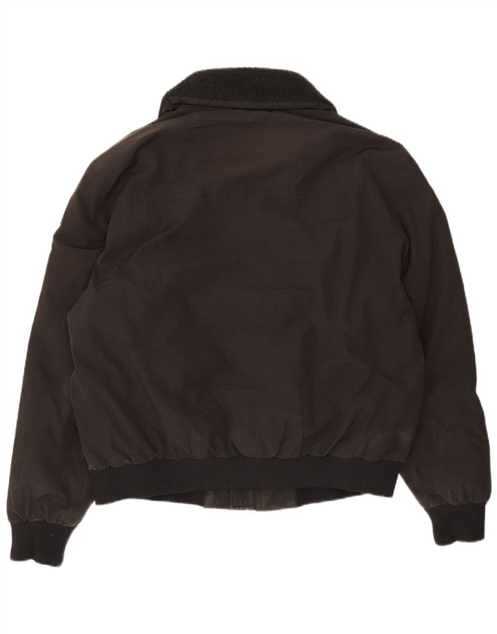Zara Herre Polstret Bomber Jacket UK 40 Stor Sort Polyester