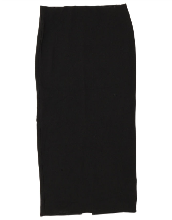 Zara Midi-nederdel med høj talje, stor W30, sort polyester