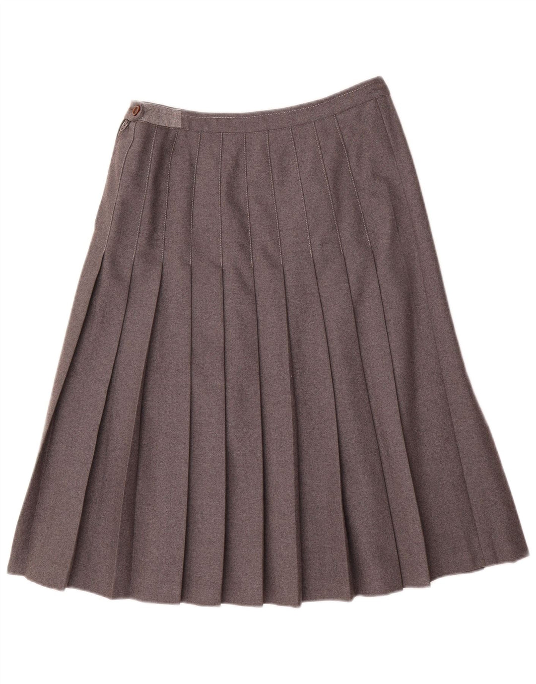 Vintage plisseret nederdel til kvinder IT 44 Medium W28 Grå uld