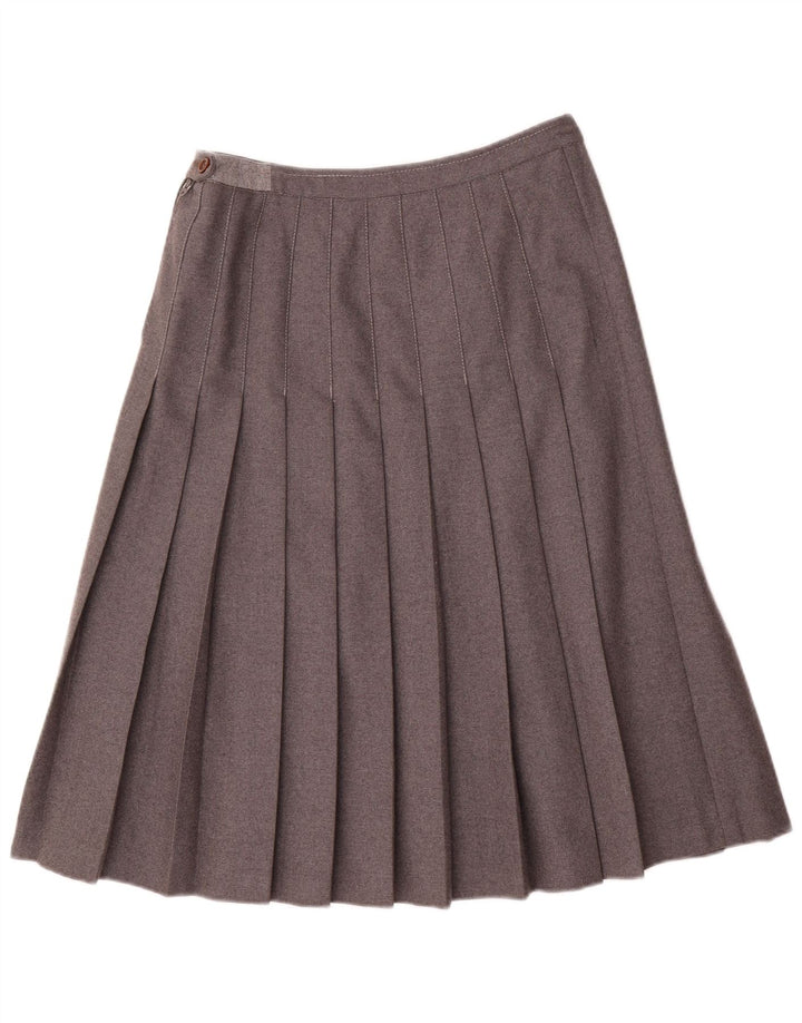 Vintage plisseret nederdel til kvinder IT 44 Medium W28 Grå uld