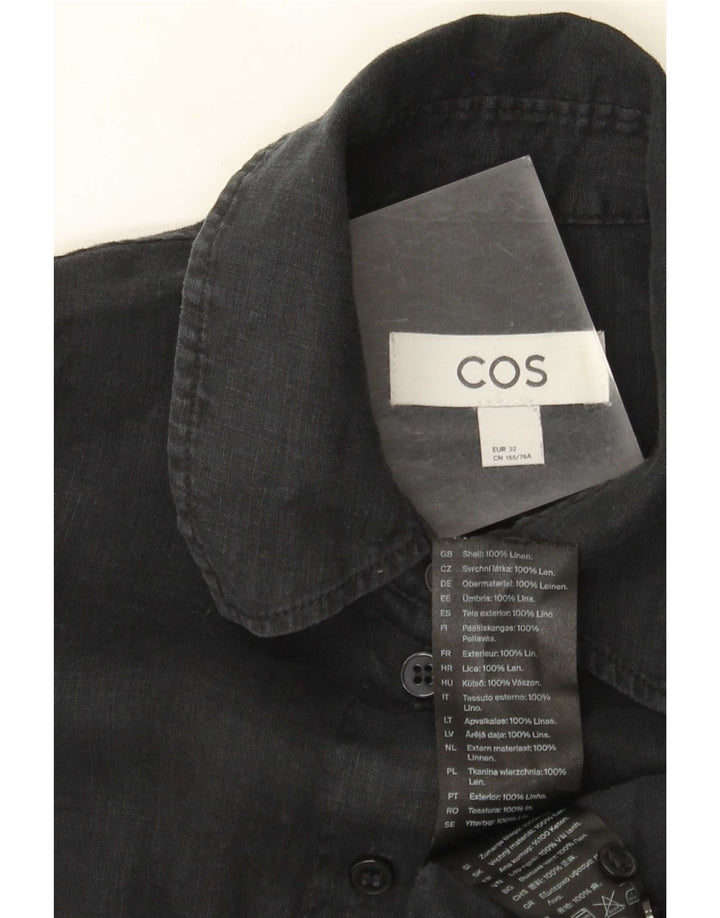 Cos Oversized skjorte til kvinder EU 32 2XS Sort hør
