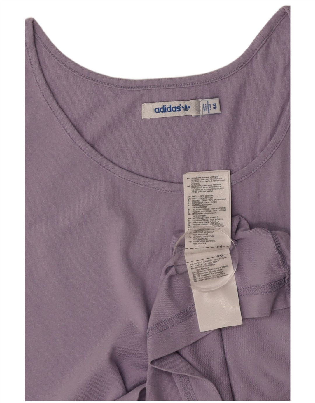 ADIDAS Womens Vest Top IT 44 Medium Purple Cotton
