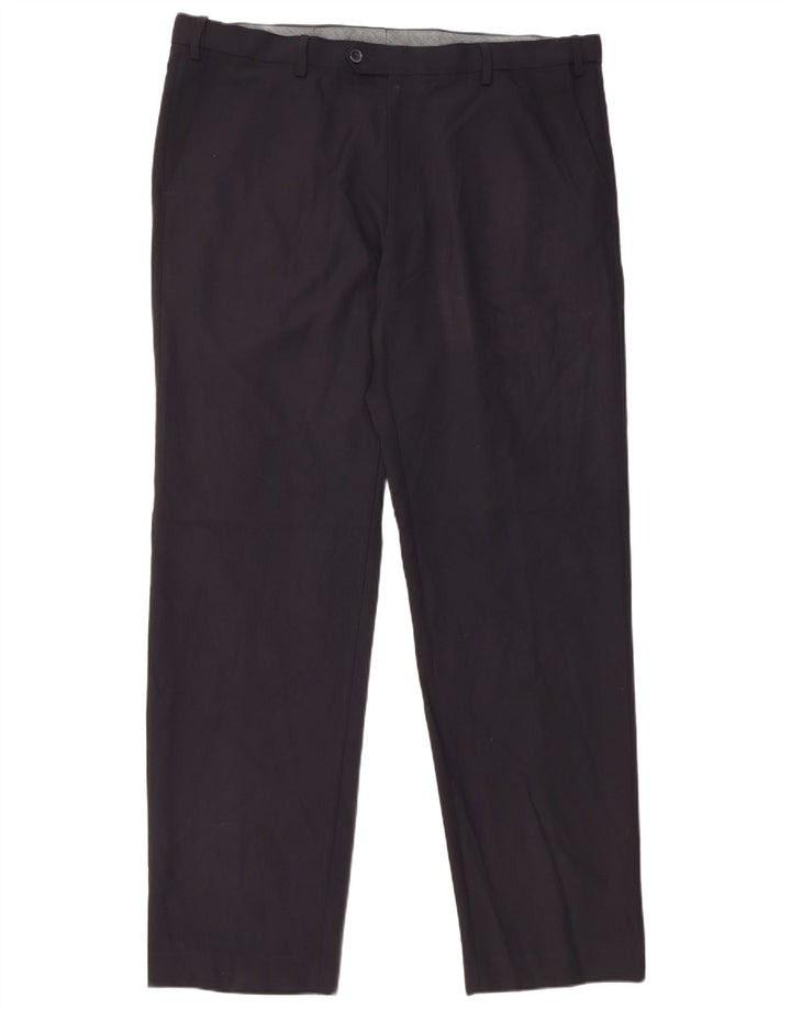 Marks & Spencer Herre Regular Fit Suit Bukser W40 L33 Marineblå polyester