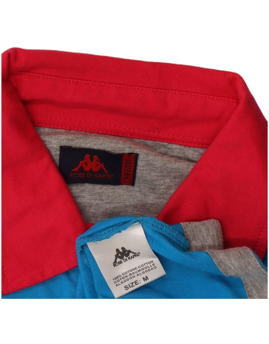 Kappa herre poloshirt mellemblå stribet bomuld