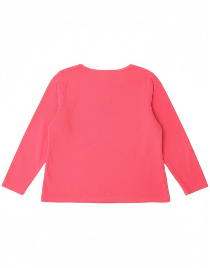 Tommy Hilfiger Dame Fleece Jumper UK 18 XL Pink Polyester