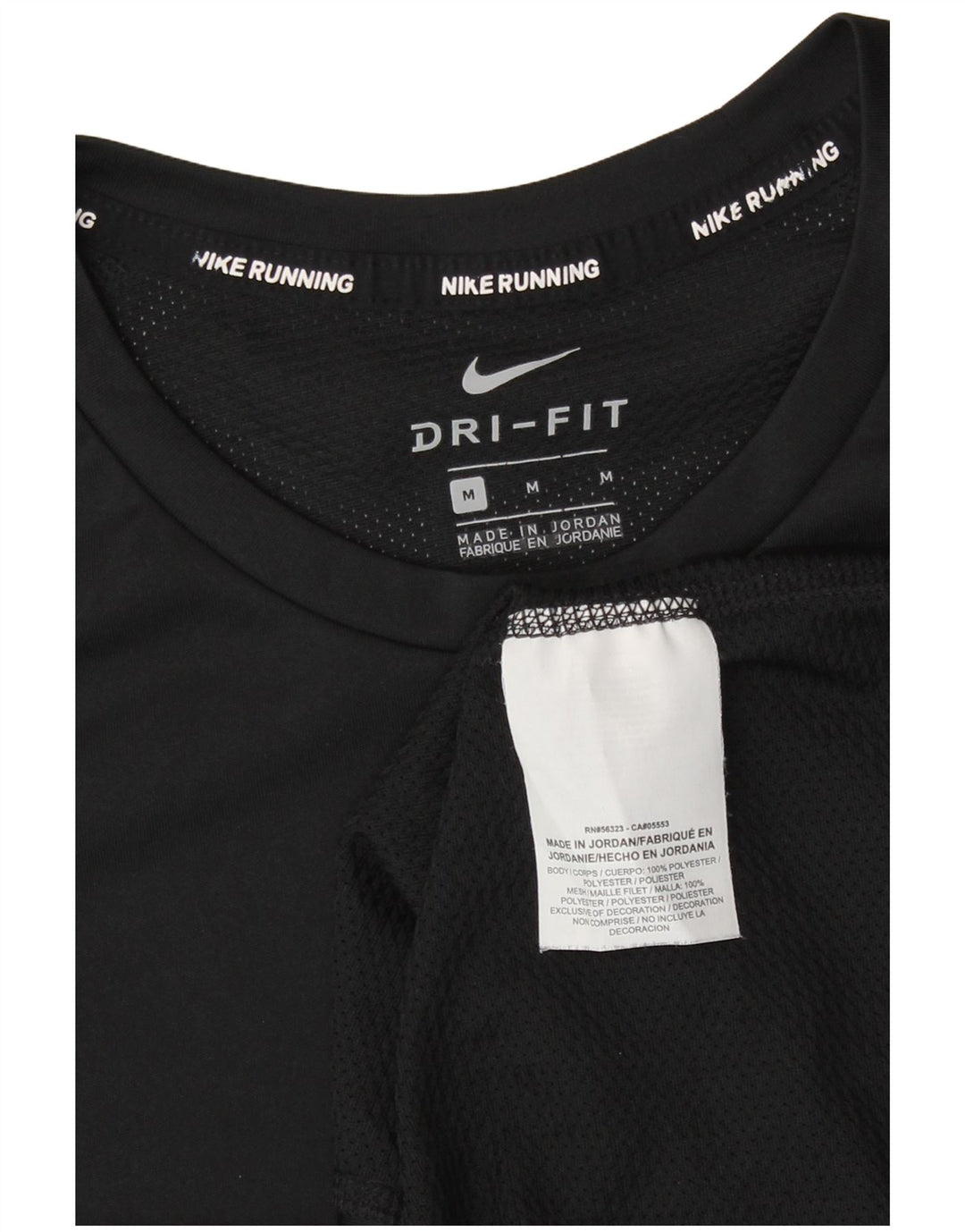 Nike Herre Dri Fit T-Shirt Top Medium Sort Polyester