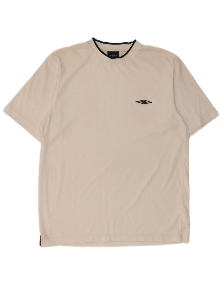 Umbro Herre T-Shirt Top Stor Hvid Polyester