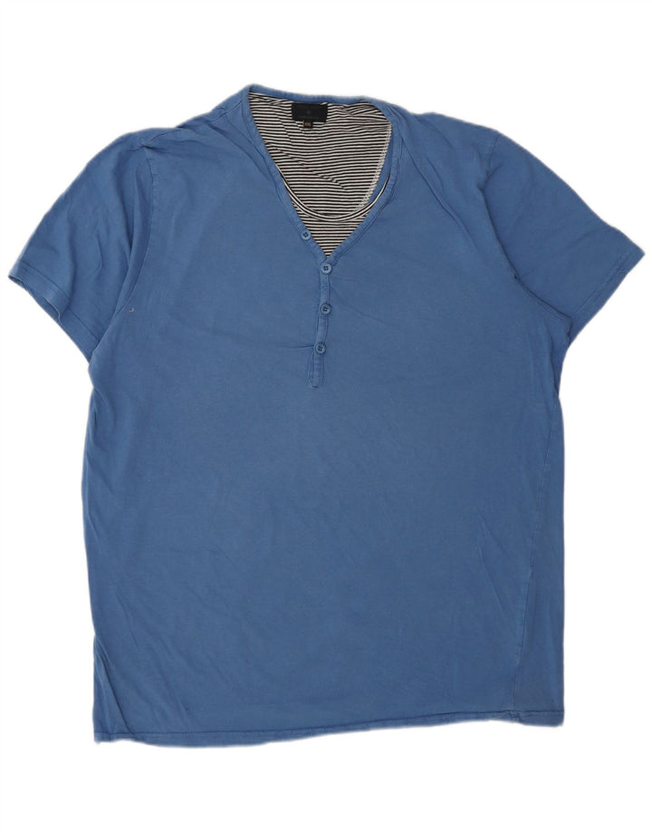 Jack & Jones Herre T-Shirt Top 2XL Blå Bomuld