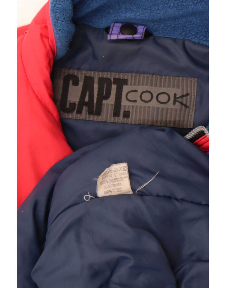 Capt. Cook Herre grafisk skijakke UK 40 Large Red Colourblock Polyamid