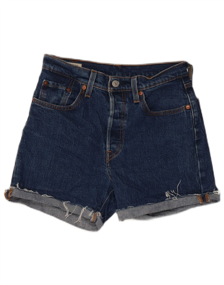 Levi's Womens 501 denimshorts W25 XS blå bomuld