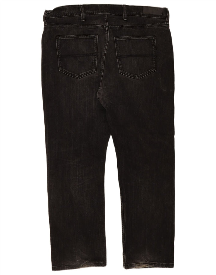 Marks & Spencer Herre Regular Straight Jeans W38 L29 Sort Bomuld