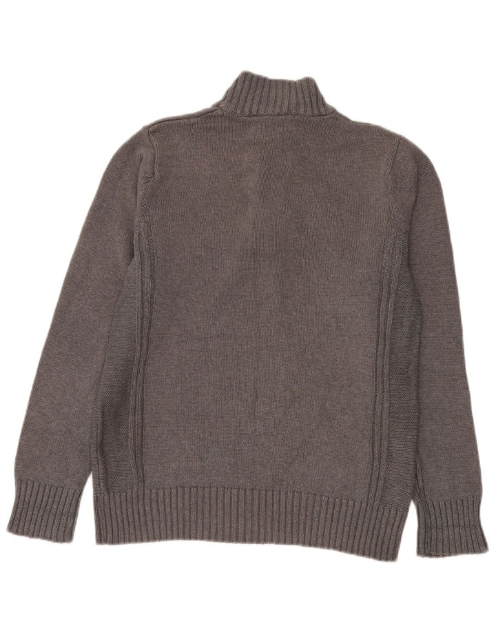 Marks & Spencer Herre Blue Harbor Button Neck sweater lille grå