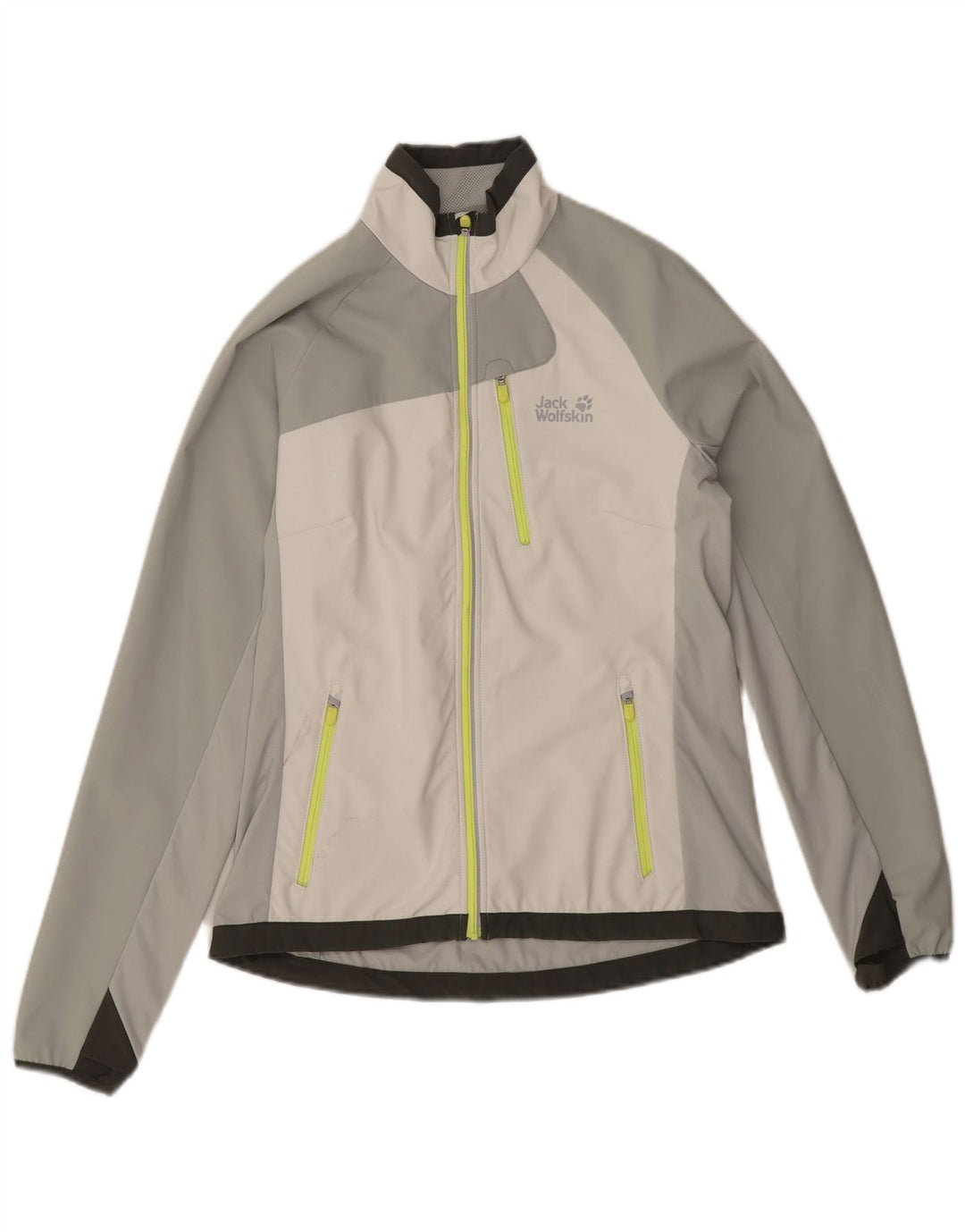 Jack Wolfskin Dame træningsdragt Top Jacket UK 10 Small Grey Colourblock