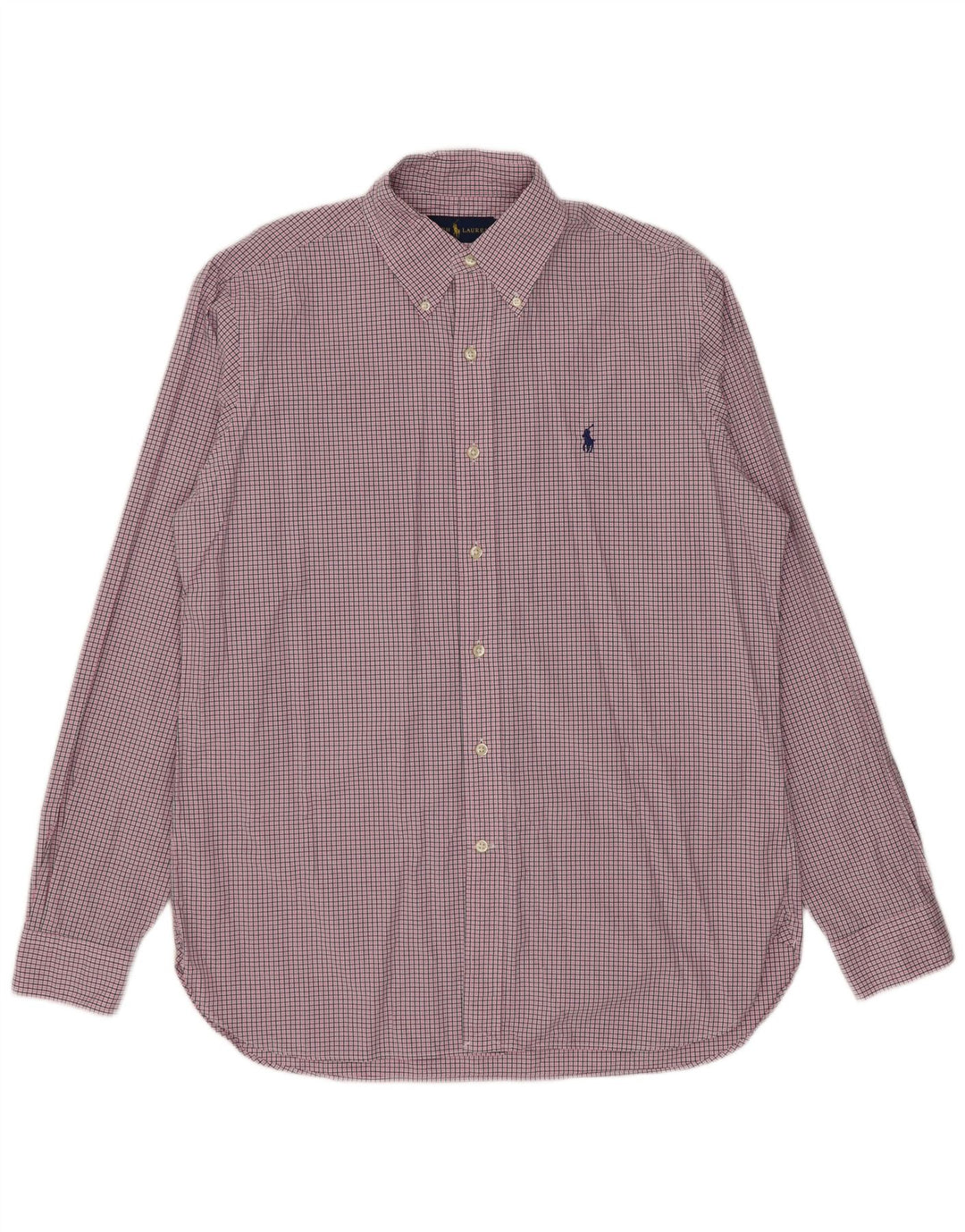 Ralph Lauren herreskjorte str. 15 1/2 Medium Pink ternet bomuld