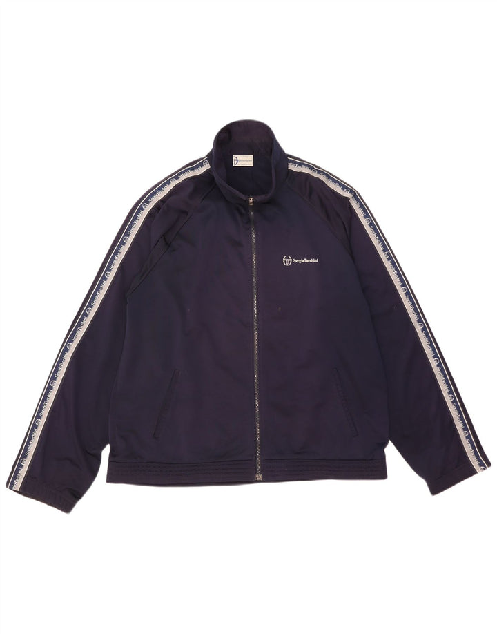 Sergio Tacchini Herre grafisk træningsdragt topjakke XL marineblå