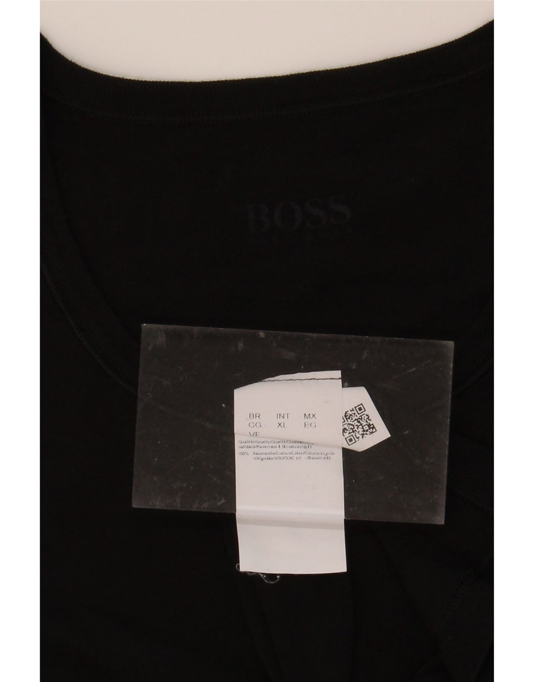 HUGO BOSS Mens T-Shirt Top XL Black Cotton Vintage Hugo Boss and Second-Hand Hugo Boss from Messina Hembry 