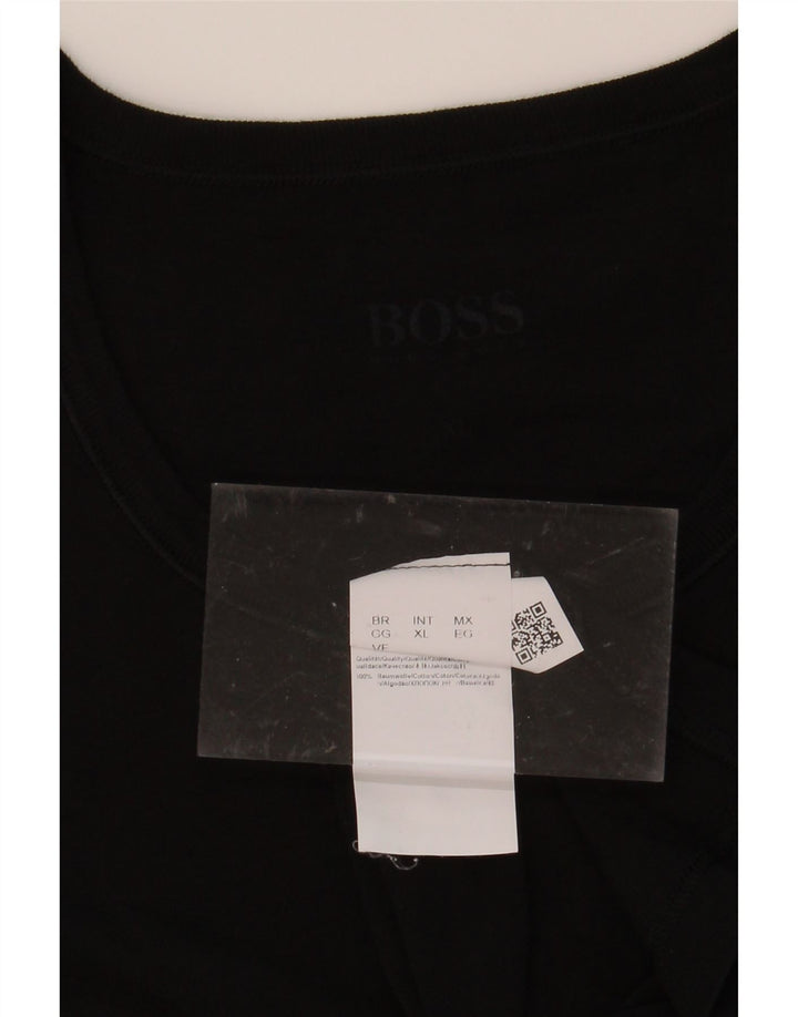 HUGO BOSS Mens T-Shirt Top XL Black Cotton Vintage Hugo Boss and Second-Hand Hugo Boss from Messina Hembry 