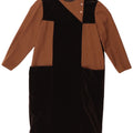 LORETTA DI LORENZO Dame 3/4 ærmer Shift Dress IT 42 Medium Black