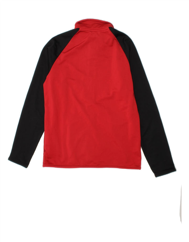 ADIDAS Boys Tracksuit Top Jacket 11-12 Years Red Colourblock Polyester Vintage Adidas and Second-Hand Adidas from Messina Hembry 