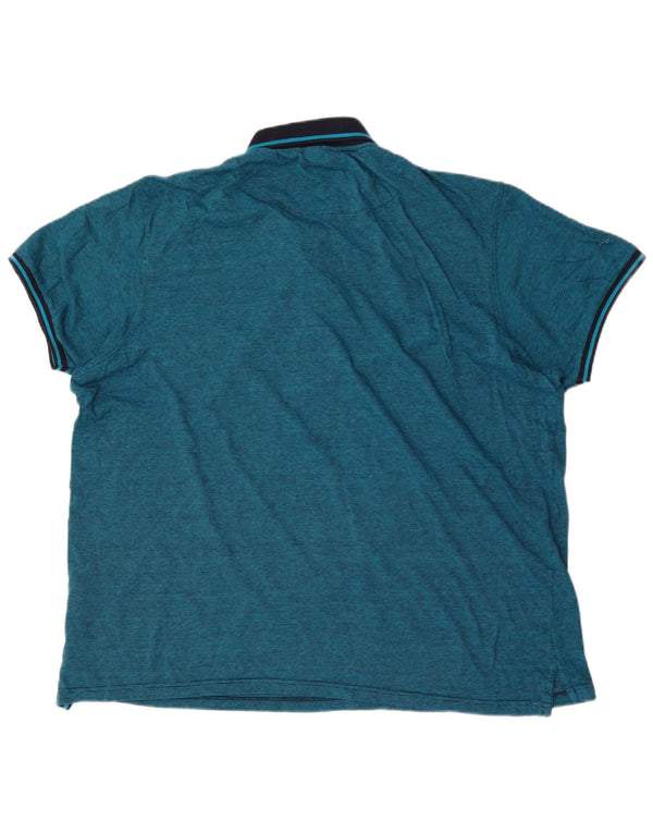 Pierre Cardin Herre Regular Fit Polo Shirt 3XL Blå Nålestribet bomuld
