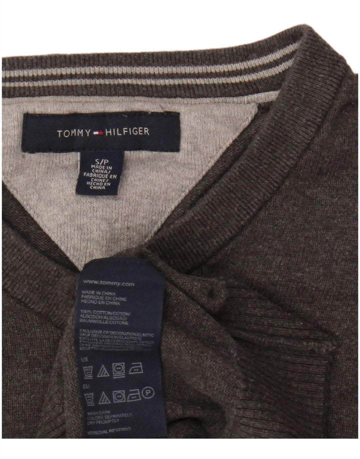 Tommy Hilfiger Dame Oversized V-hals sweater UK 10 Small Grey