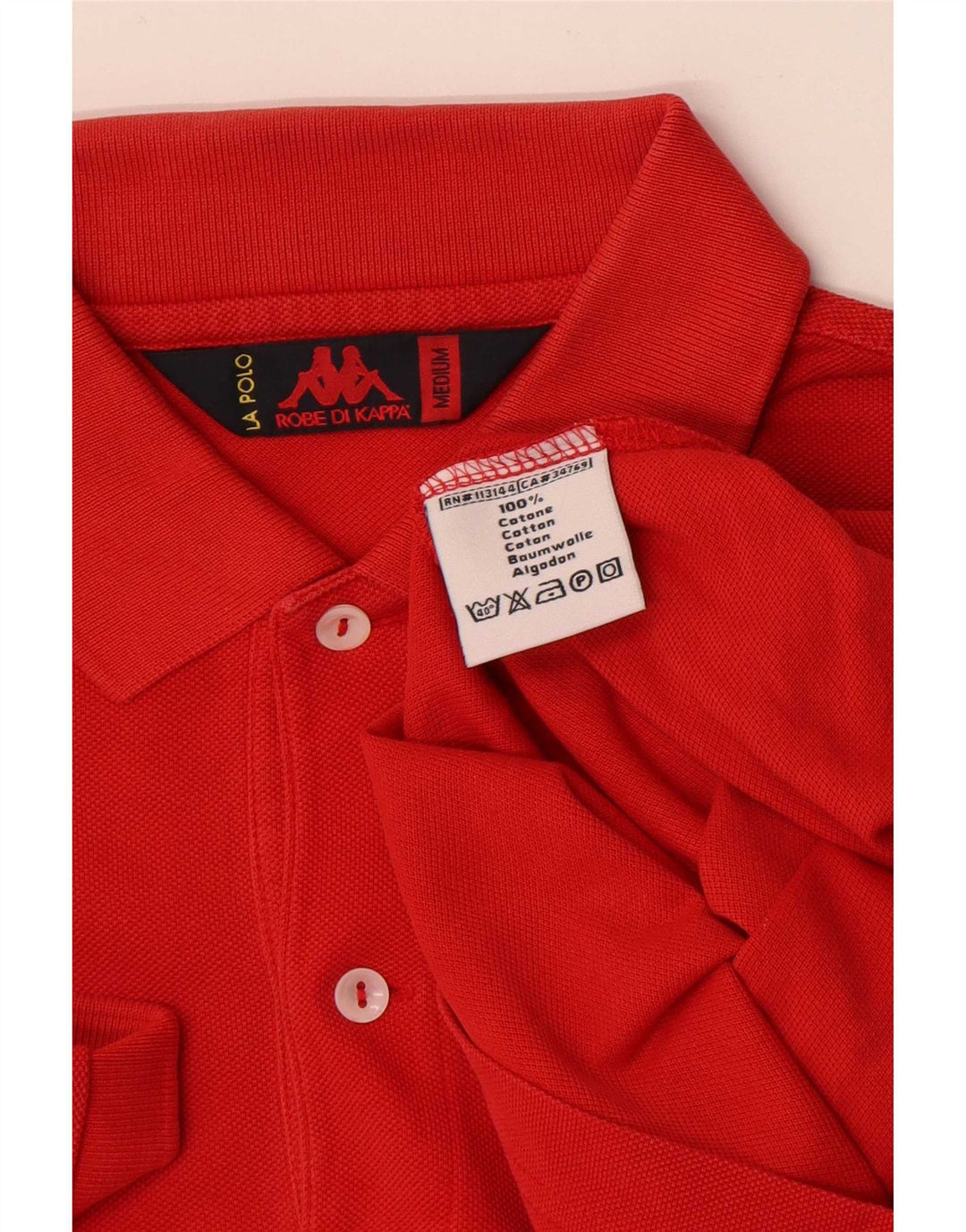 Kappa herre poloshirt Medium rød bomuld