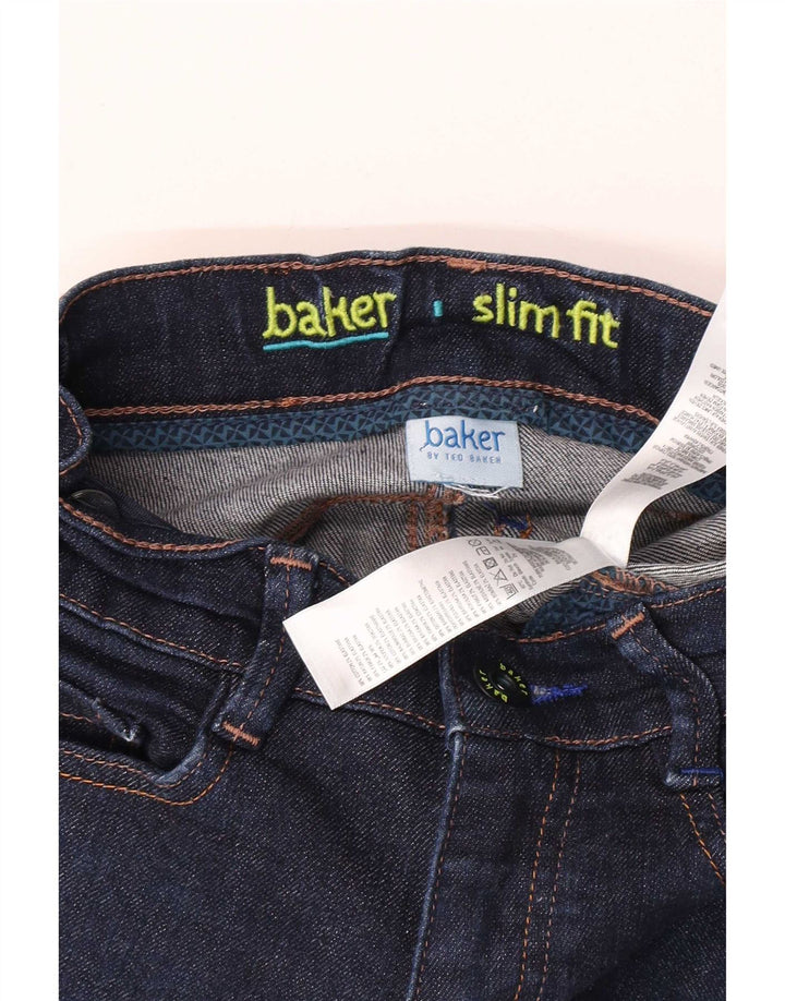 Ted Baker Boys Slim Jeans 5-6 år W20 L20 Marineblå Bomuld