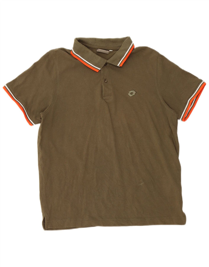 Lotto Herre Polo Shirt Lille Khaki Bomuld