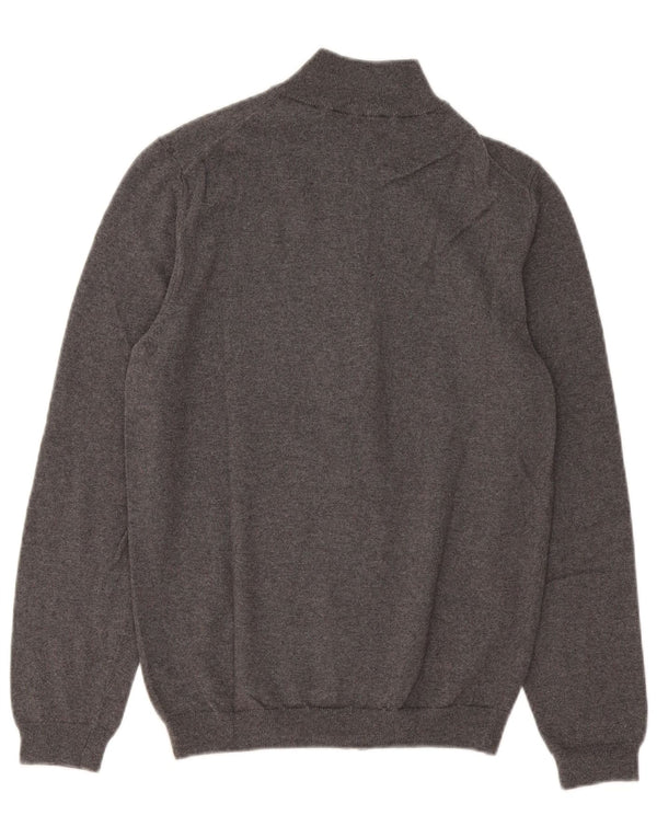 Hugo Boss Herre Slim Fit Cardigan Sweater Medium Grå Merinould