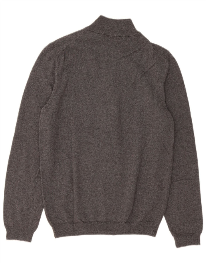 Hugo Boss Herre Slim Fit Cardigan Sweater Medium Grå Merinould