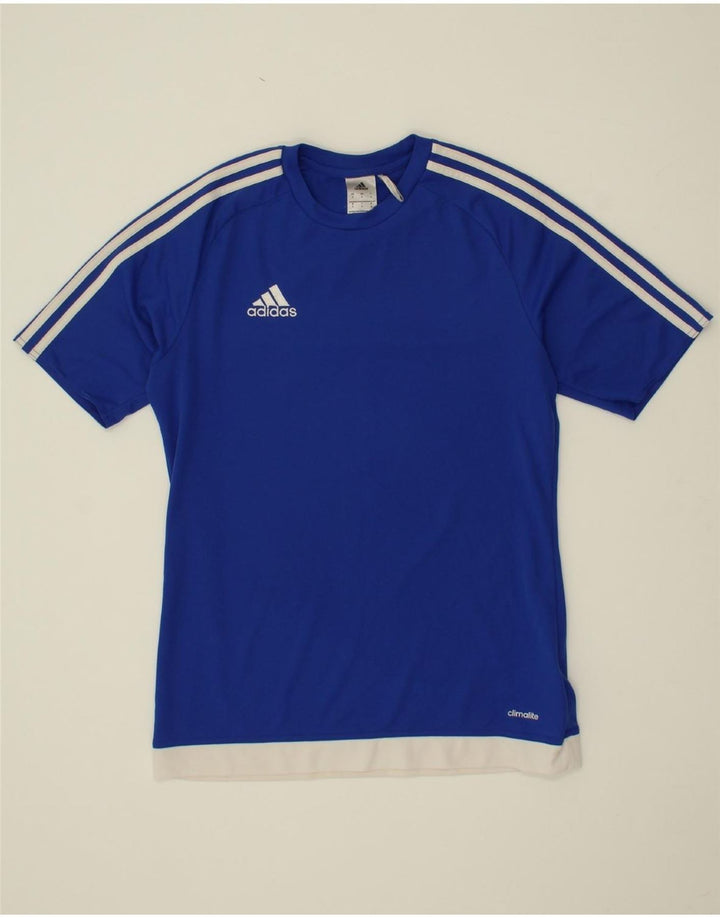 ADIDAS Mens Climalite T-Shirt Top Small Blue Polyester Vintage Adidas and Second-Hand Adidas from Messina Hembry 