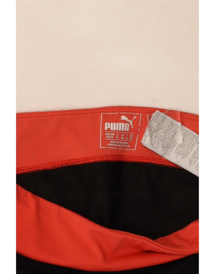 Puma Dame Capri Leggings UK 16 Large Black Colourblock Polyester