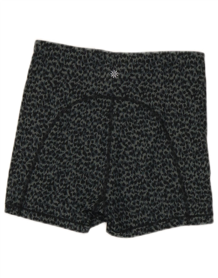 Athleta Womens Sports Shorts UK 8 Small Grey Animal Print Polyester