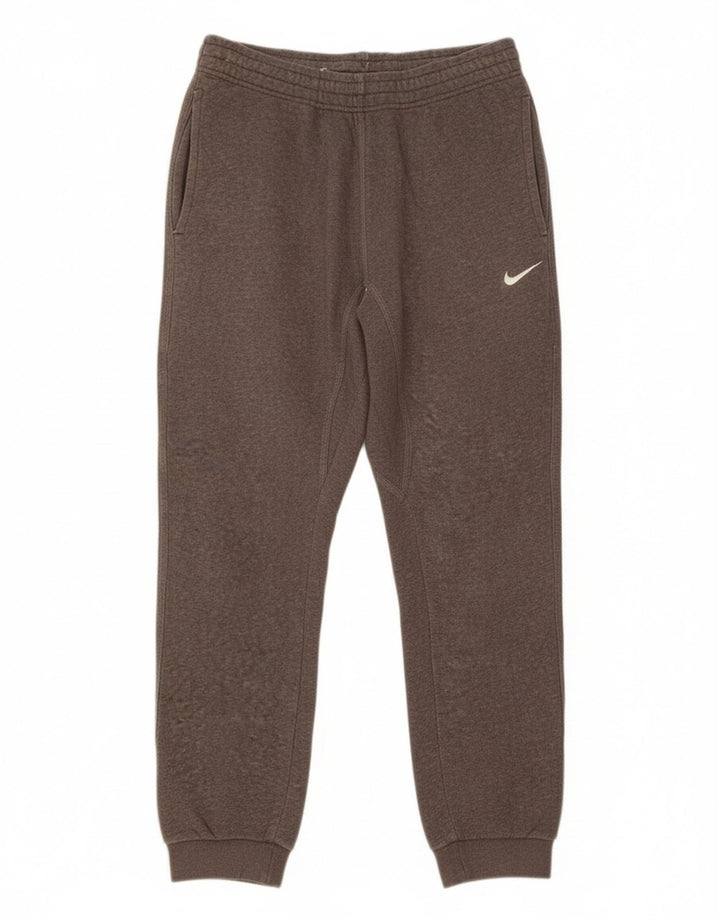 NIKE Mens Tracksuit Trousers Joggers Small Grey Cotton