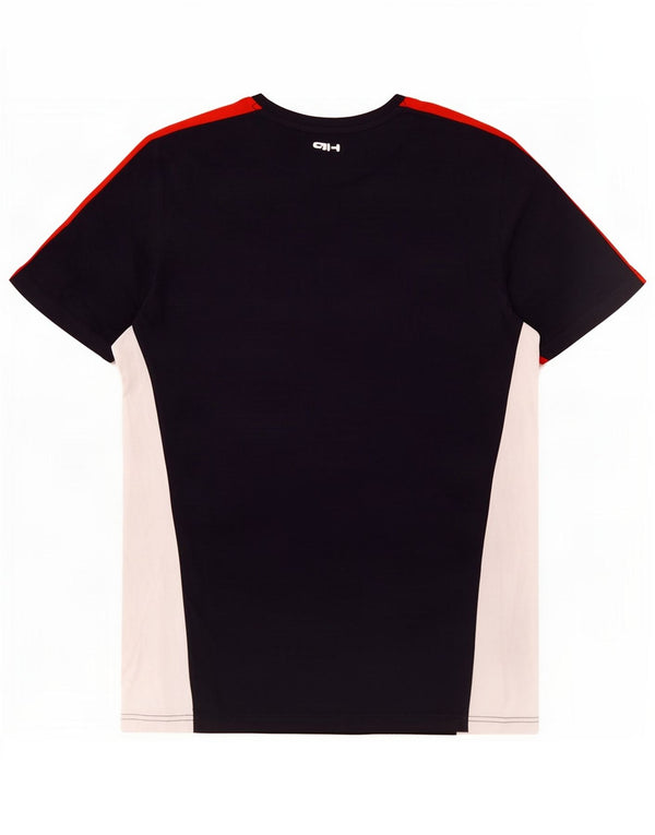 Fila Herre T-shirt Top Medium Marineblå Colourblock Bomuld