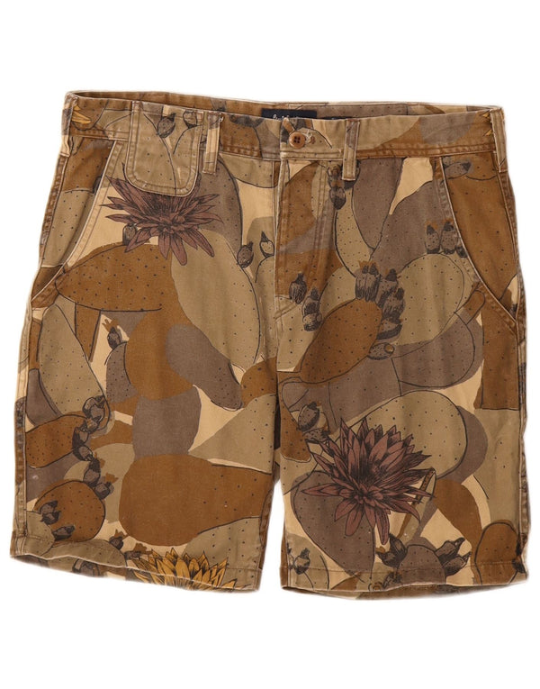 PAUL SMITH Mens Graphic Casual Shorts W31 Medium Khaki Cotton