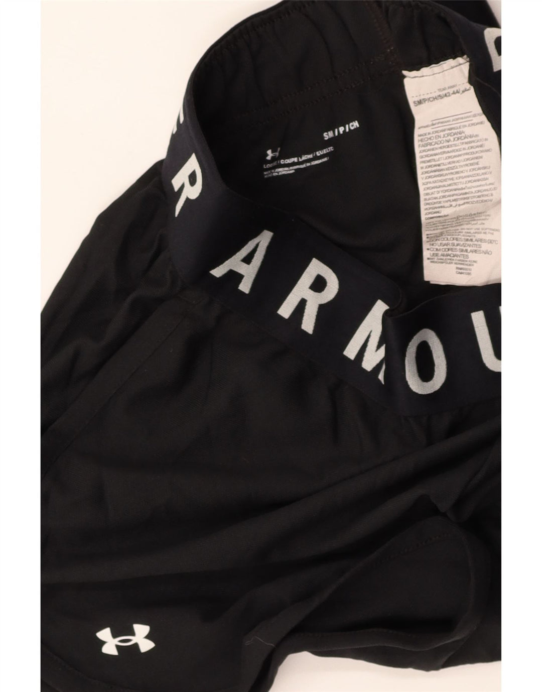 UNDER ARMOUR Womens Graphic Sport Shorts UK 10 Small Black Polyester