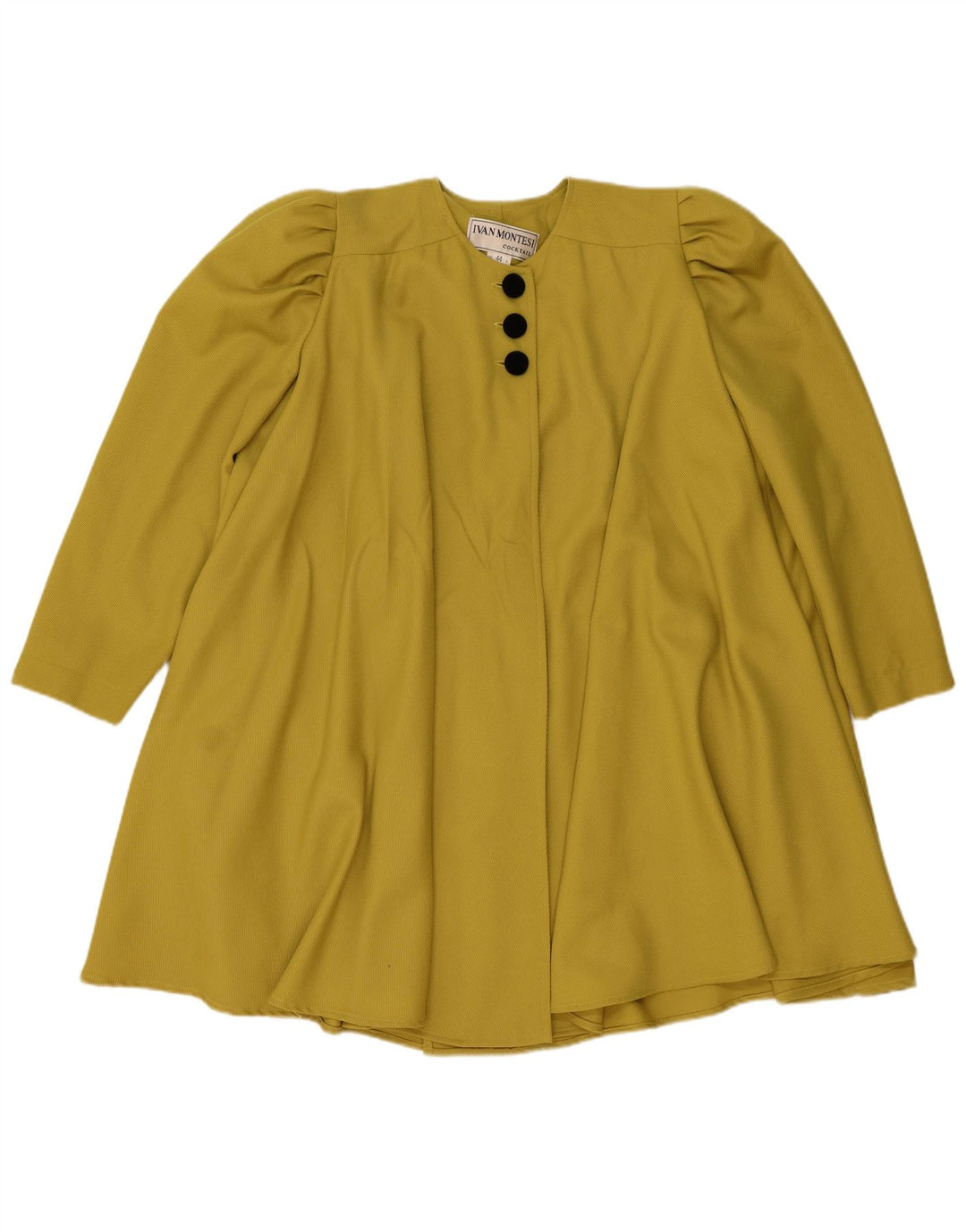 Vintage oversize overfrakke til kvinder IT 44 Medium Yellow Wool