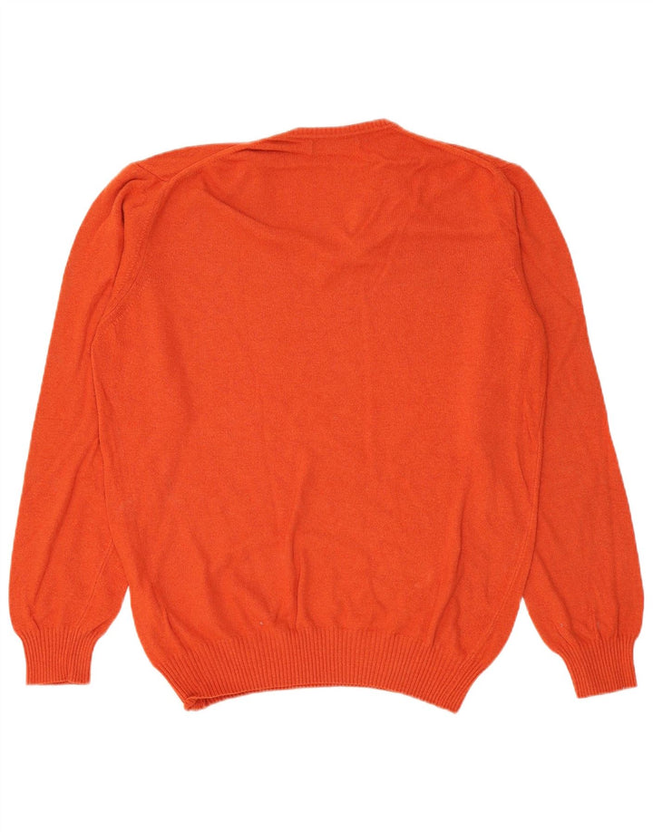 Zara Herre V-hals sweater XL Orange Viscose