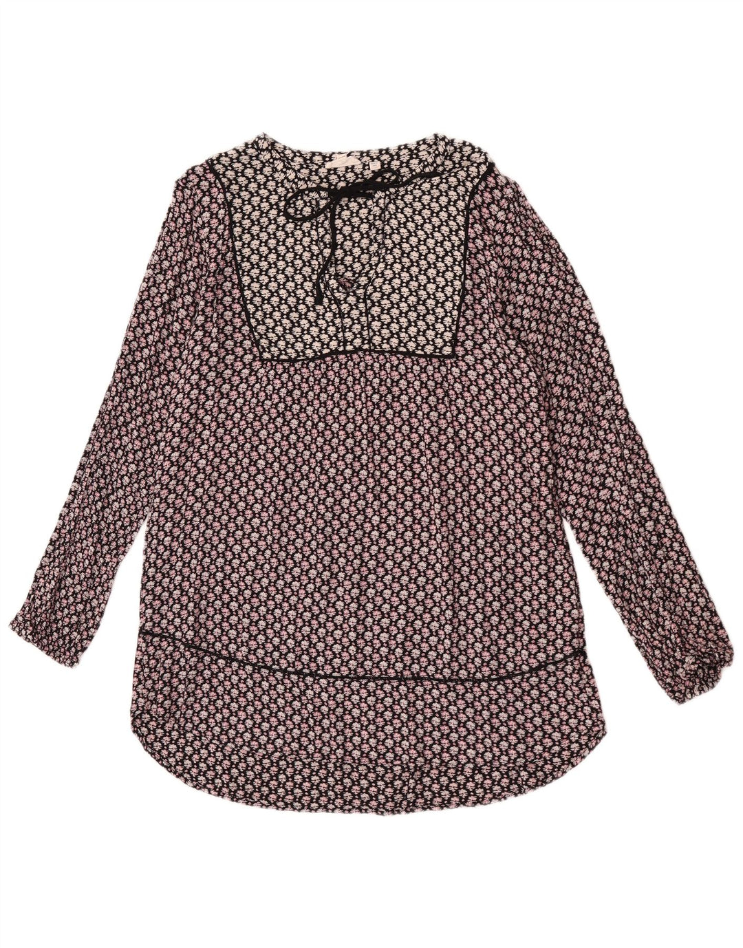 Fat Face Dame Langærmet Tunika Top UK 16 Large Multicolored Floral