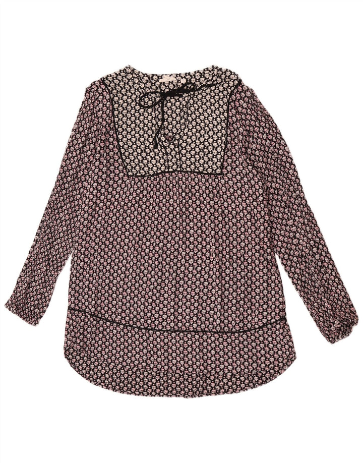 Fat Face Dame Langærmet Tunika Top UK 16 Large Multicolored Floral