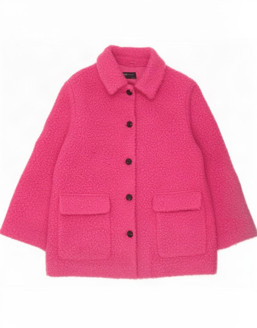 Marks & Spencer Fleeceoverfrakke til kvinder UK 14 Stor Pink Polyester