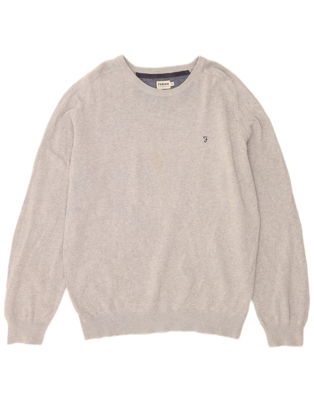 Farah Herre Boat Neck Jumper Sweater 2XL Grå Bomuld