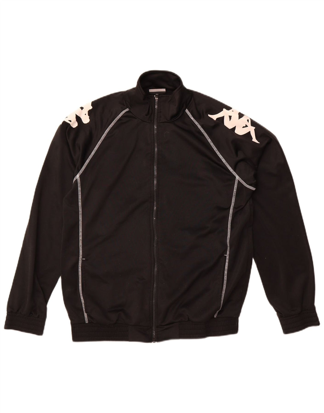 Kappa Herre grafisk træningsdragt Topjakke Medium Sort Polyester