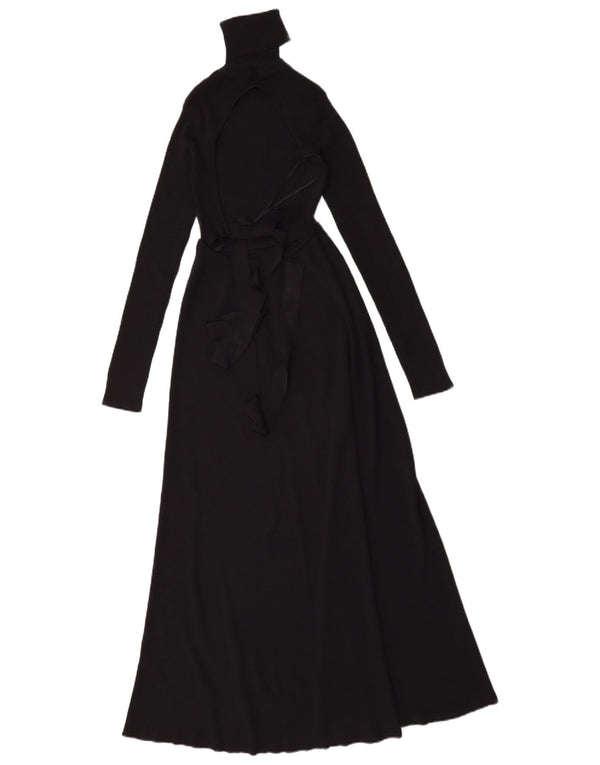 Zara Dame Langærmet Jumper Dress UK 8 Small Black Viscose