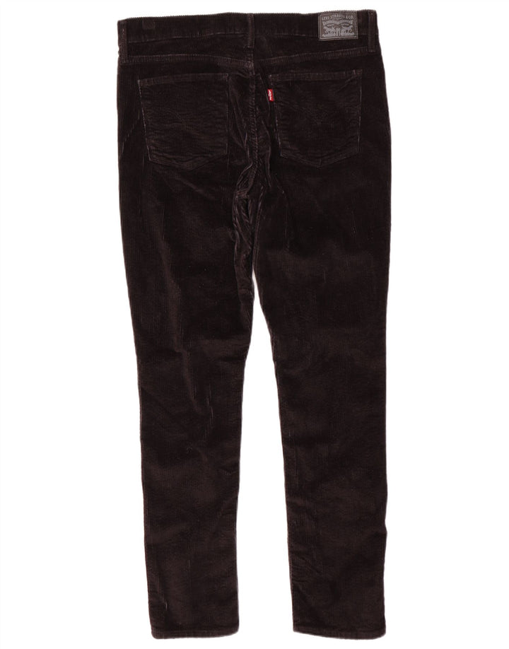 LEVI'S Slim fløjlsbukser til kvinder W34 L30 Sort